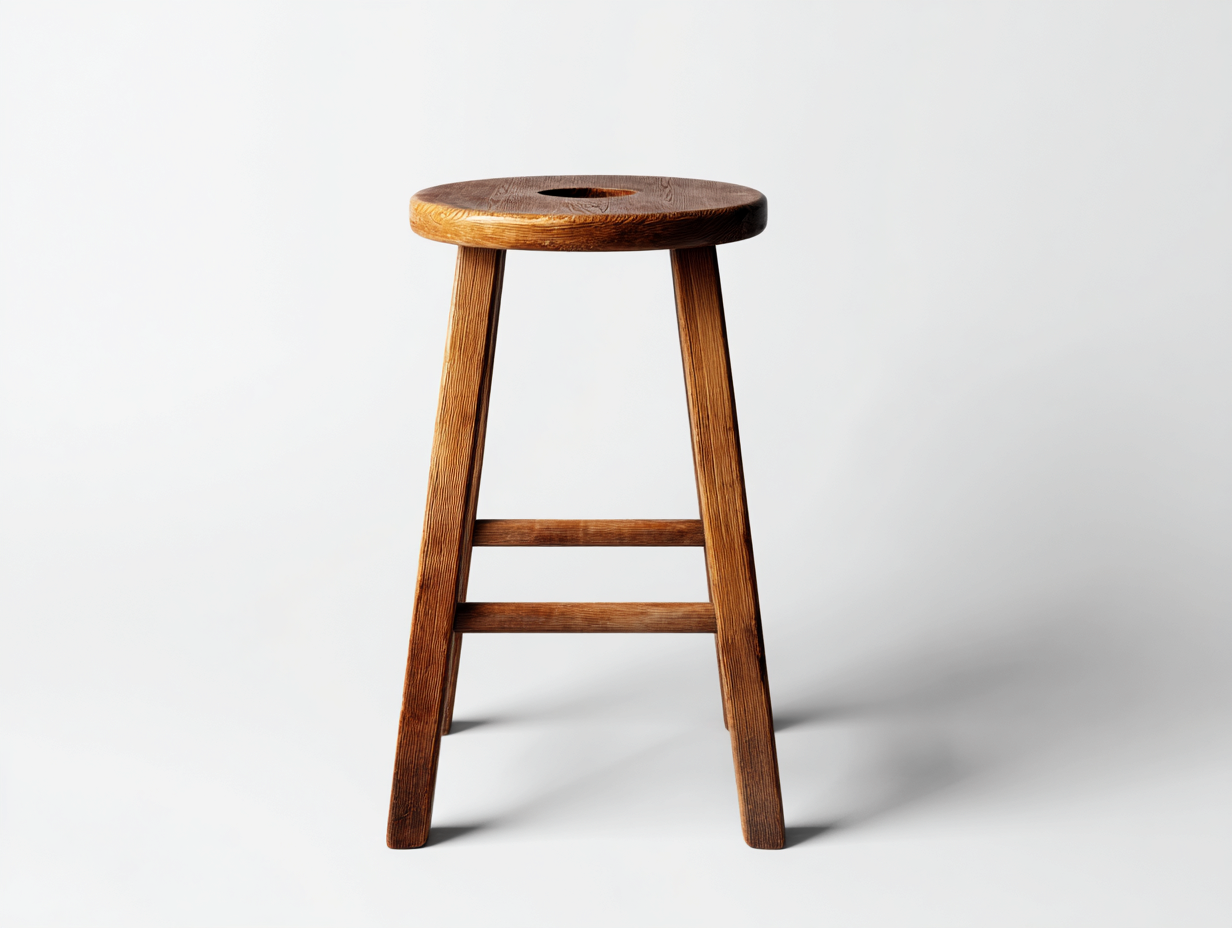 Barhocker Holz 36x36x72 cm-Naturbraun-Rustikales Design Wohnzimmer-Madiahaven