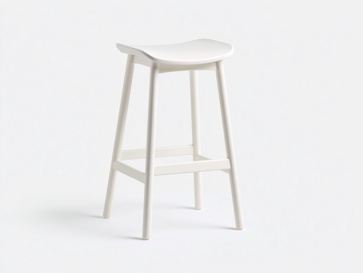 Barhocker Kunststoff 38x38x75 cm-Weiß-Minimalistisches Design Wohnzimmer-Madiahaven