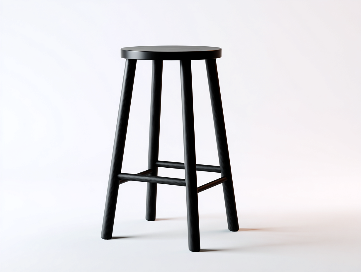 Barhocker Holz 36x36x74 cm-Schwarz-Minimalistisches Design Wohnzimmer-Madiahaven