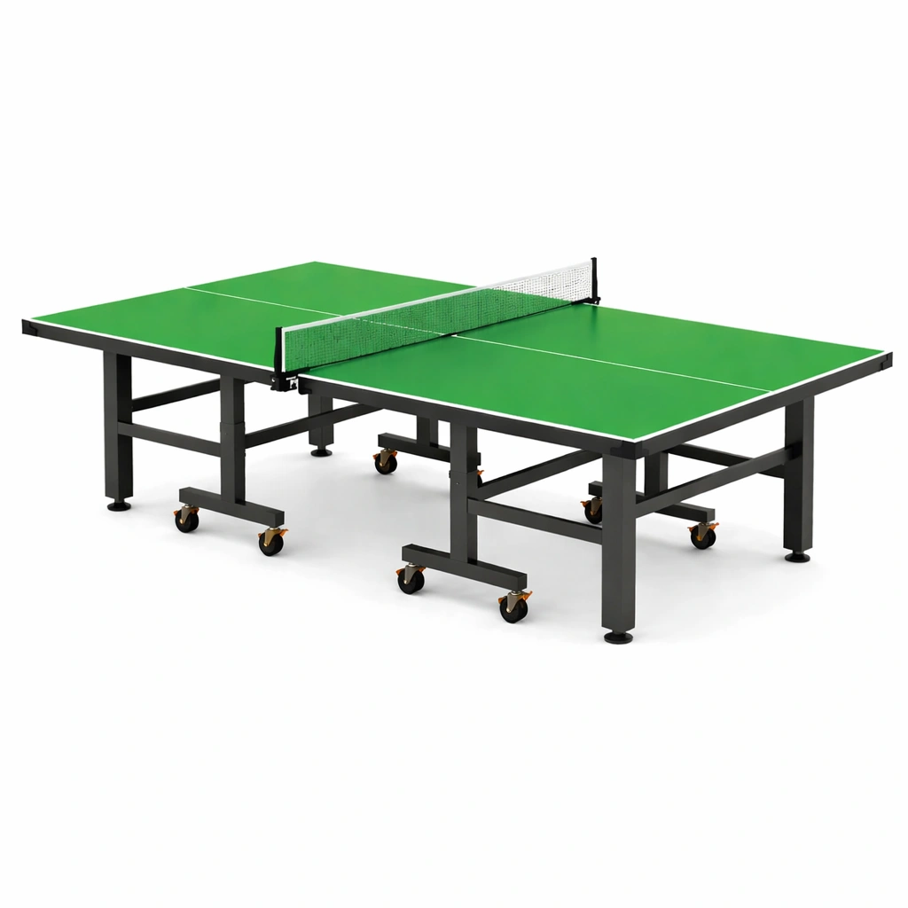 Mesa de ping pong interior acero y mdf verde-decozorae