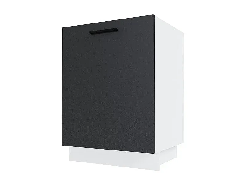 Küchenunterschrank mit Schublade, Graphit Matt / Weiß Matt, 60/50/82cm