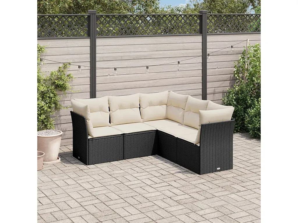 Moderne Garten-Lounge aus Poly Rattan mit Kissen