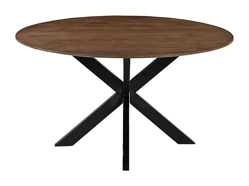 Runder Esstisch aus Mangoholz, 140 cm, natürlicher Look