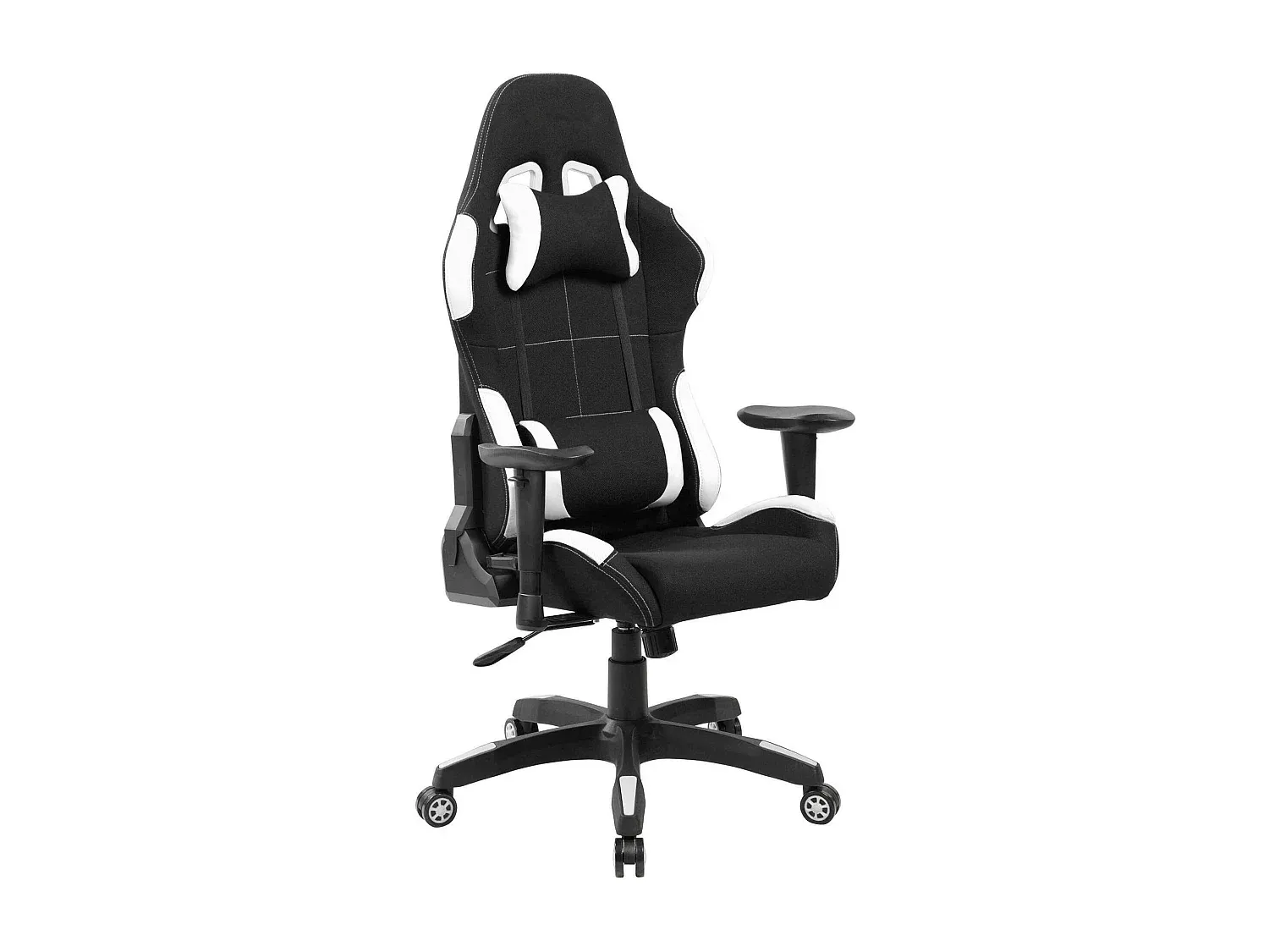 Ergonomischer Gaming-Stuhl in Schwarz und Weiß, höhenverstellbar