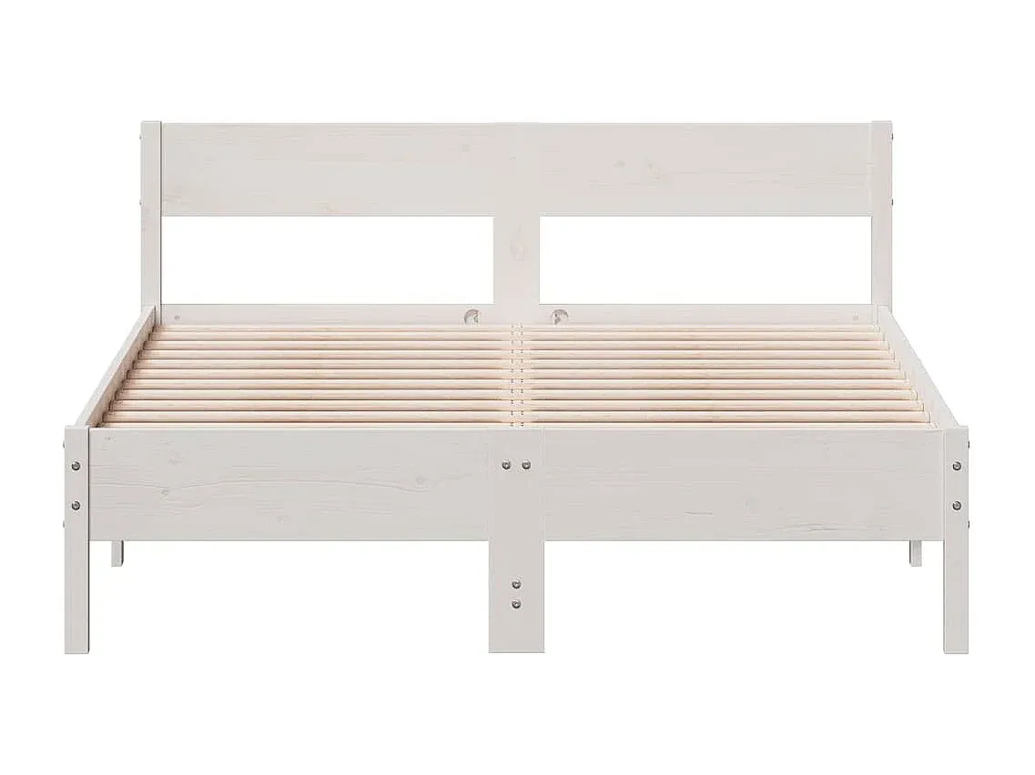 Massivholzbett mit Kopfteil 160x200 cm Kiefernholz