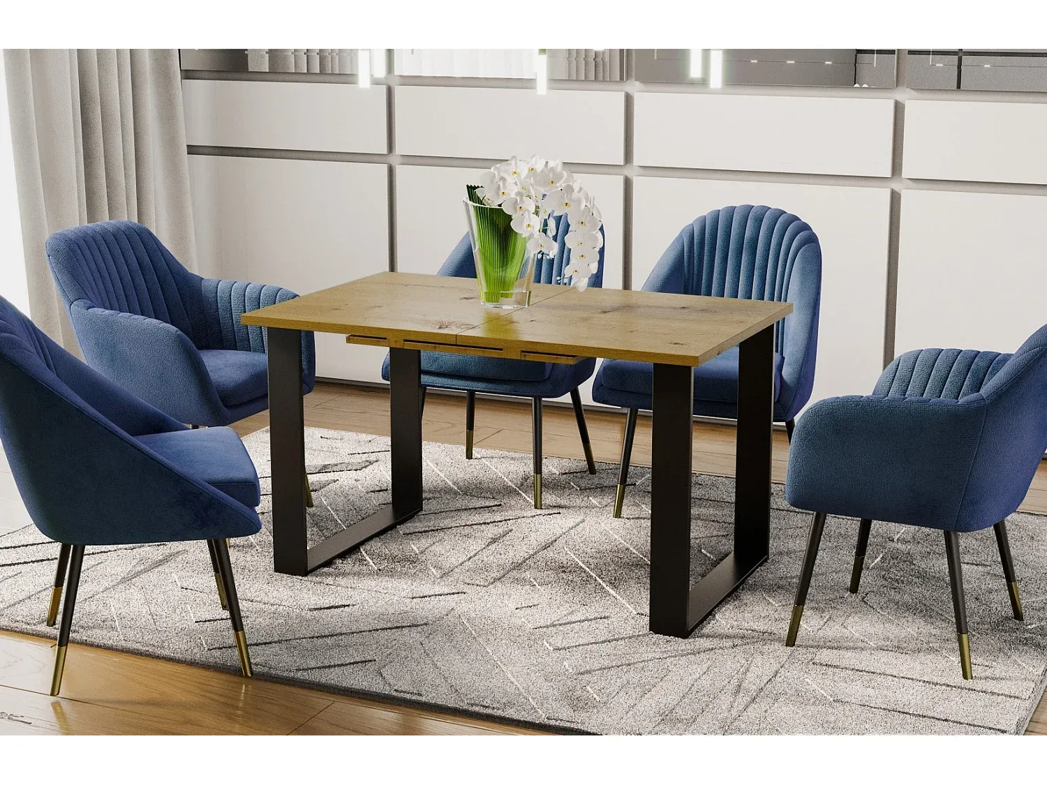 Ausziehbarer Holztisch für Esszimmer