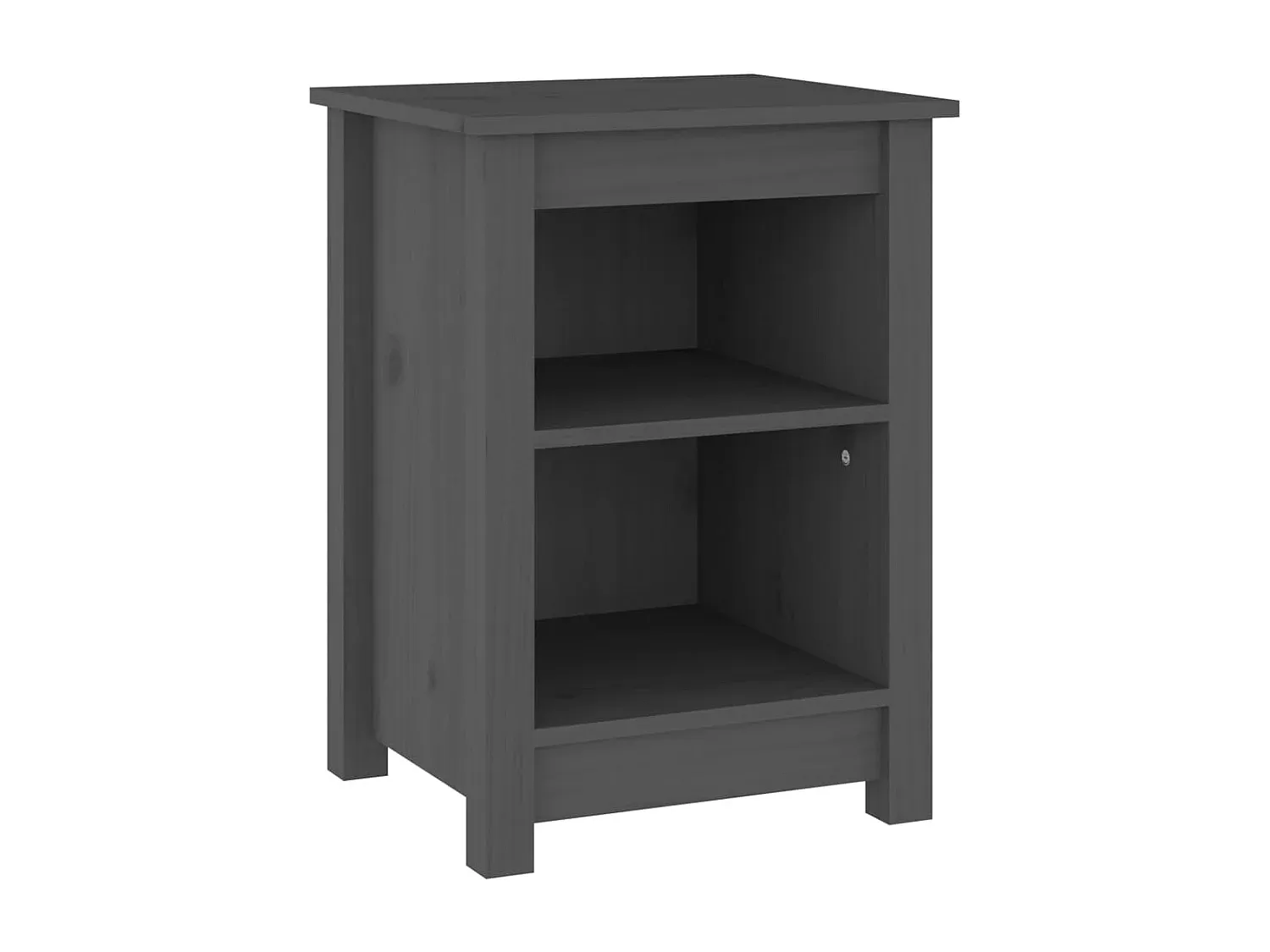 Grau Nachttisch aus Kiefernholz 40x35x55 cm