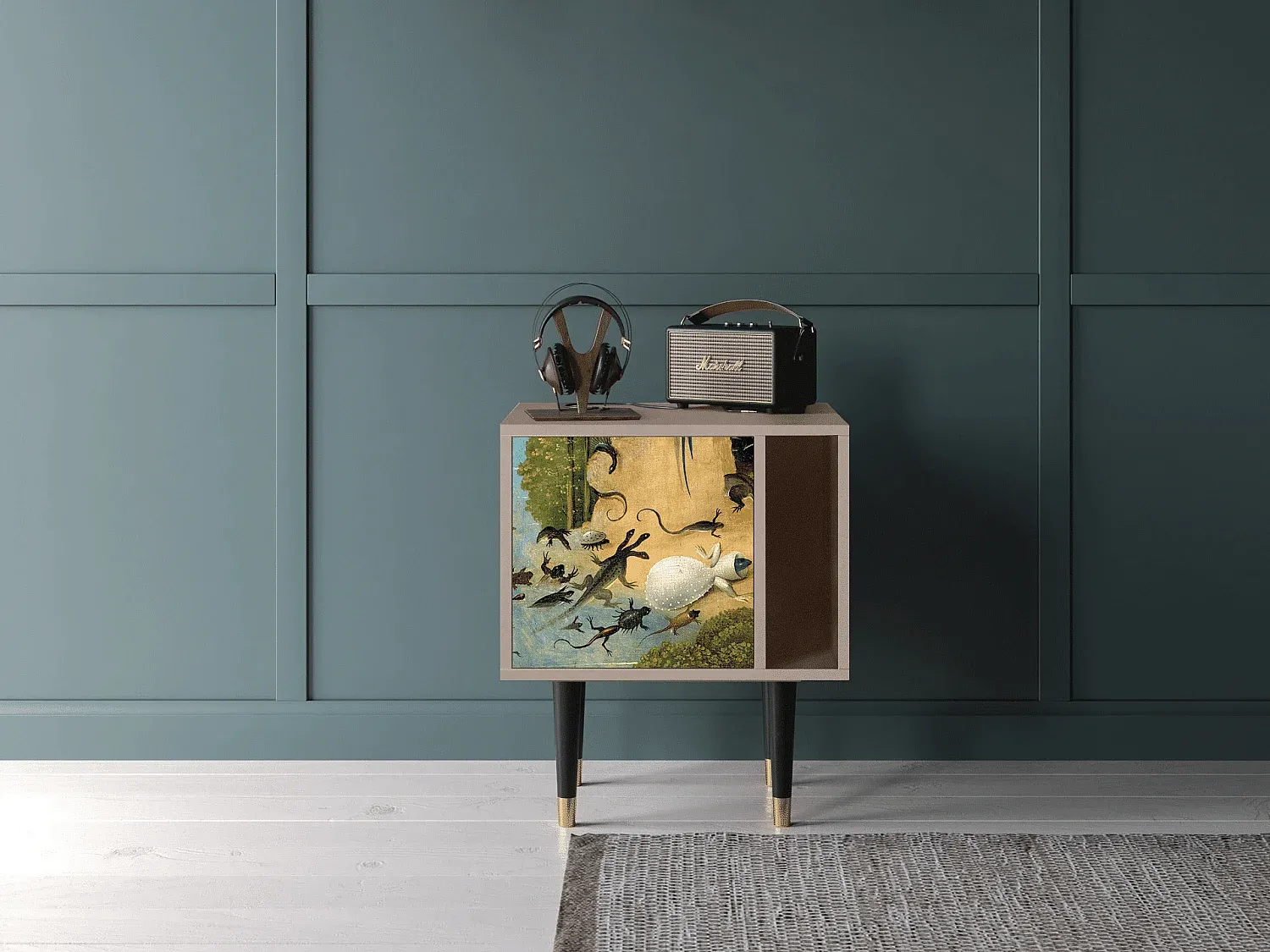 Moderner Nachttisch mit Stauraum, 57x69x48 cm