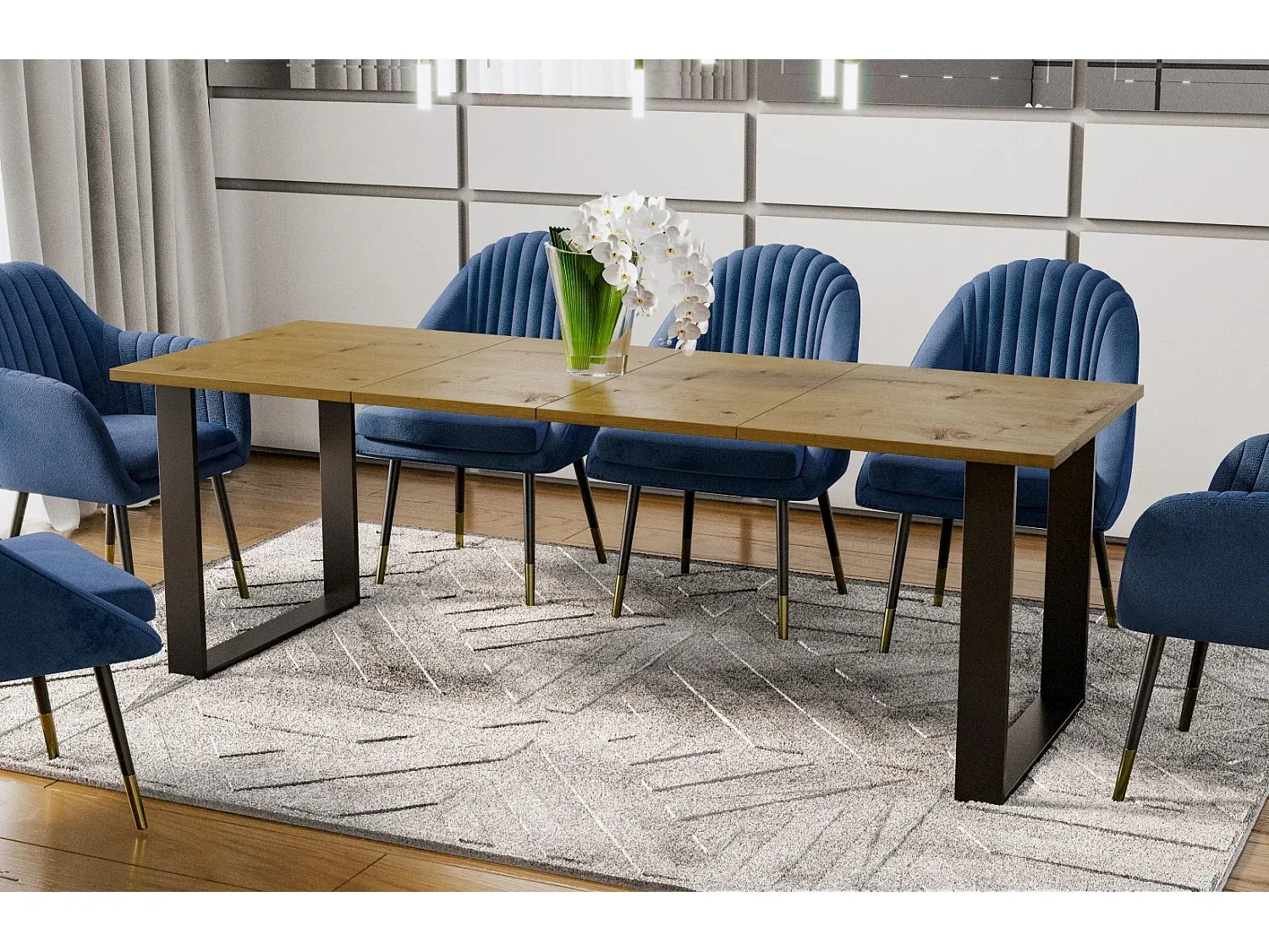 Ausziehbarer Holztisch für Esszimmer