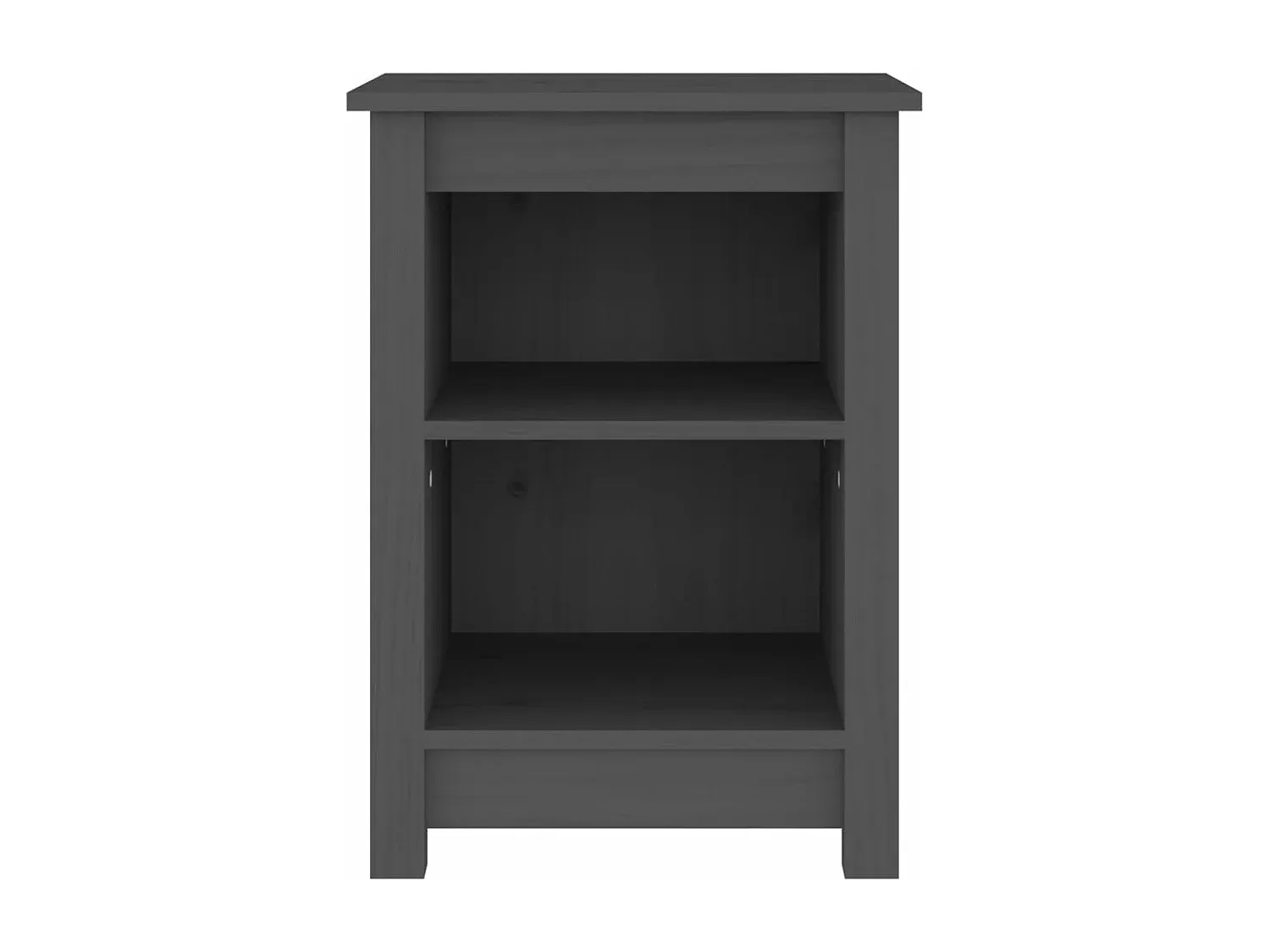 Grau Nachttisch aus Kiefernholz 40x35x55 cm