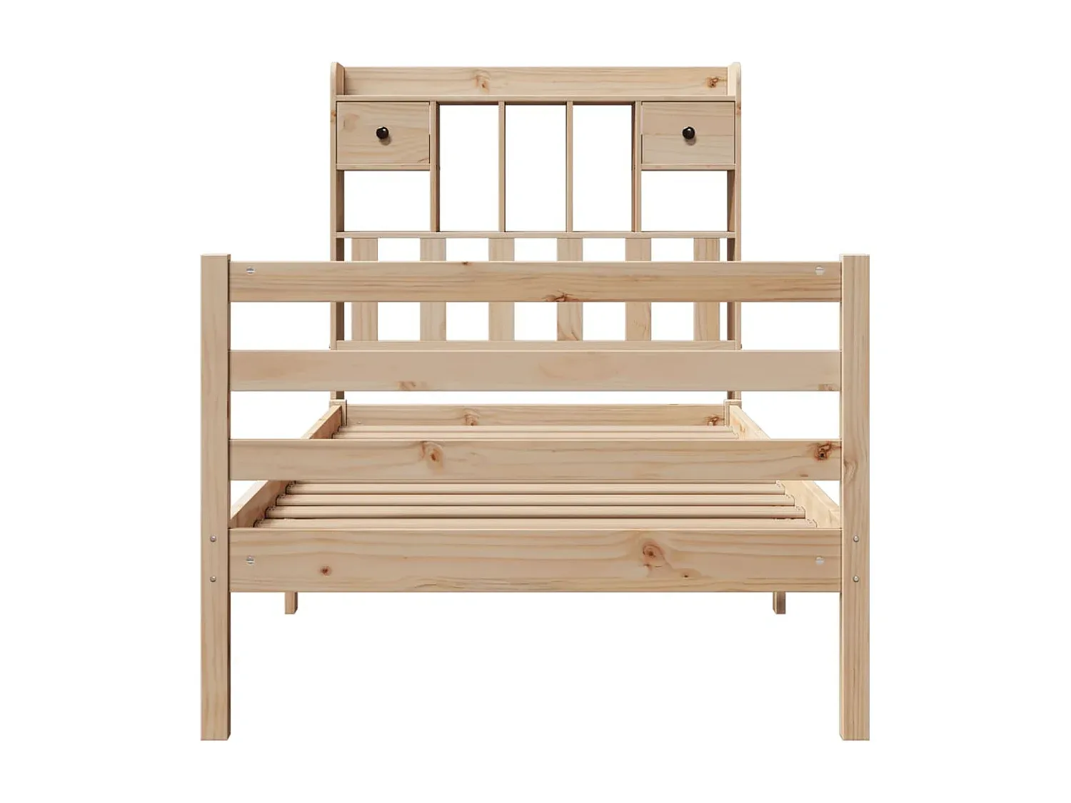 Holzbett mit integriertem Regal 100x200 cm