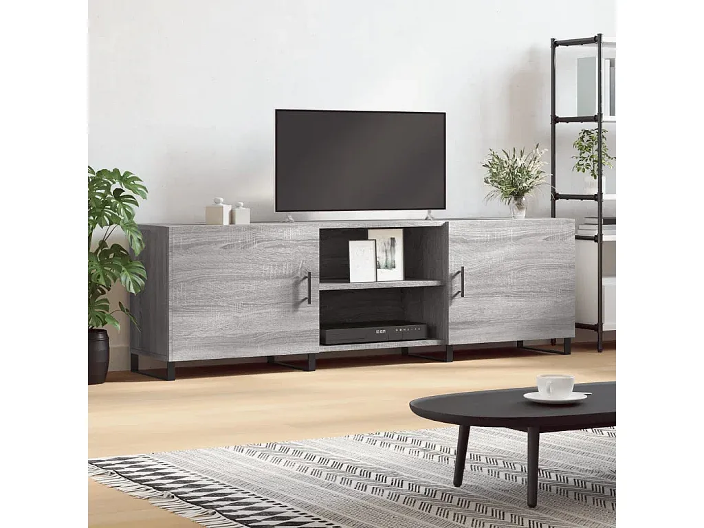 Moderner TV-Schrank Grau Sonoma 150x30x50 cm