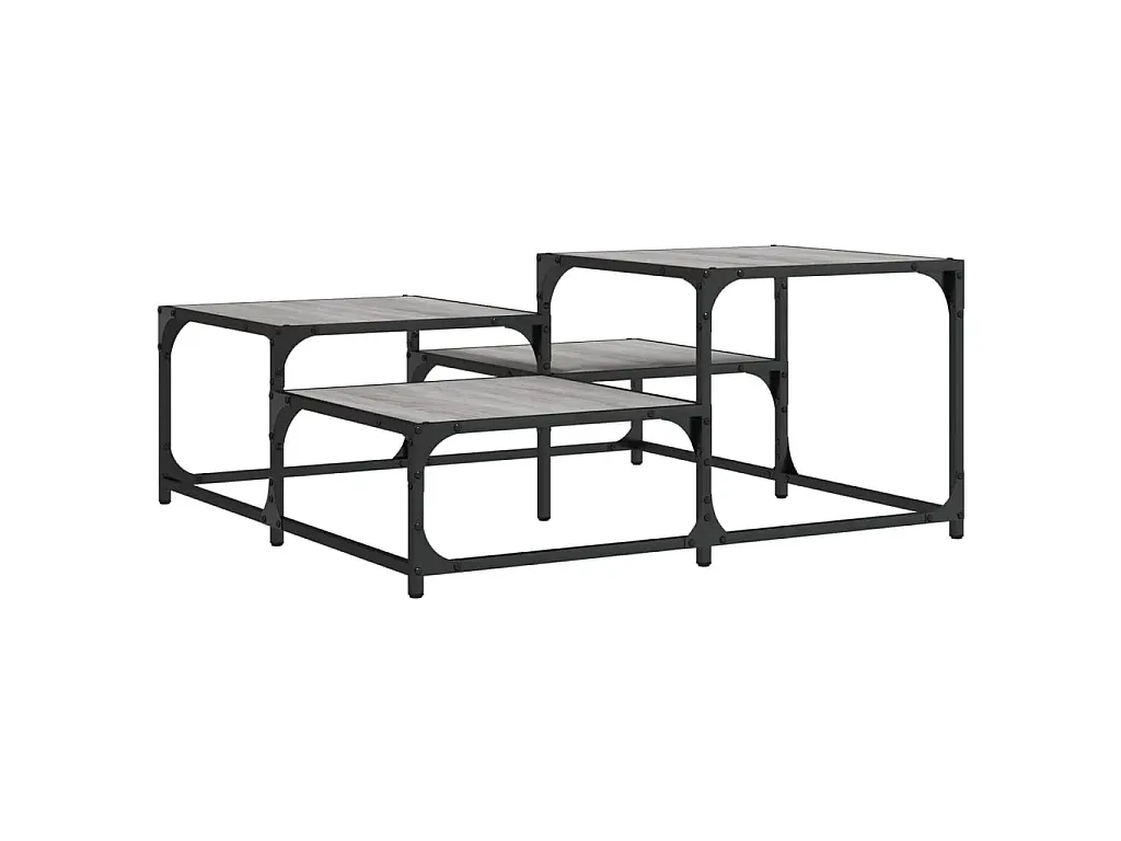 Moderner Grauer Couchtisch aus Holzwerkstoff 87,5x87,5x40 cm