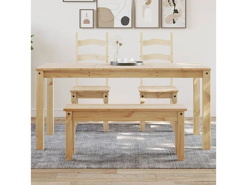Esszimmertisch aus Kiefernholz, 160x80x75 cm