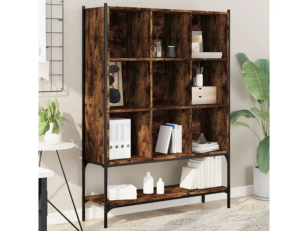 Modernes Bücherregal aus Holzwerkstoff in Räuchereiche