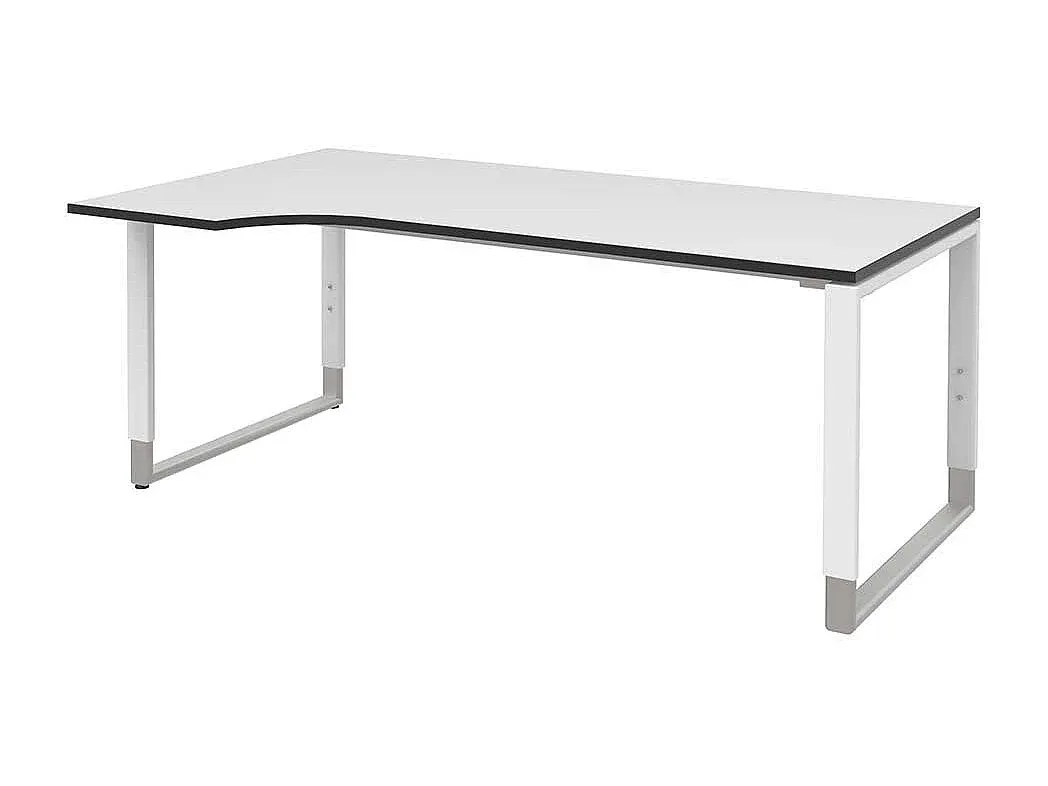 Höhenverstellbarer Arbeitstisch 180 cm Weiß