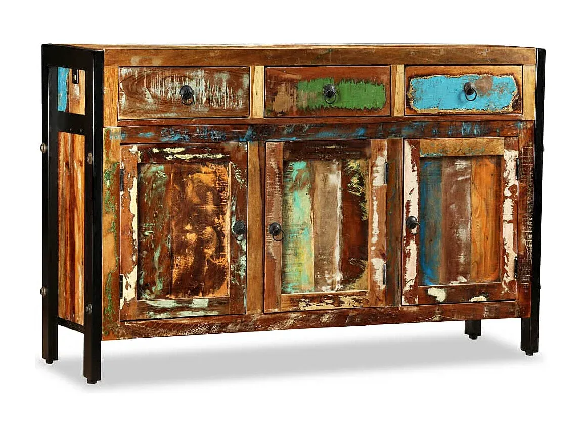 Mehrzweckschrank aus recyceltem Holz, 120 x 35 x 76 cm