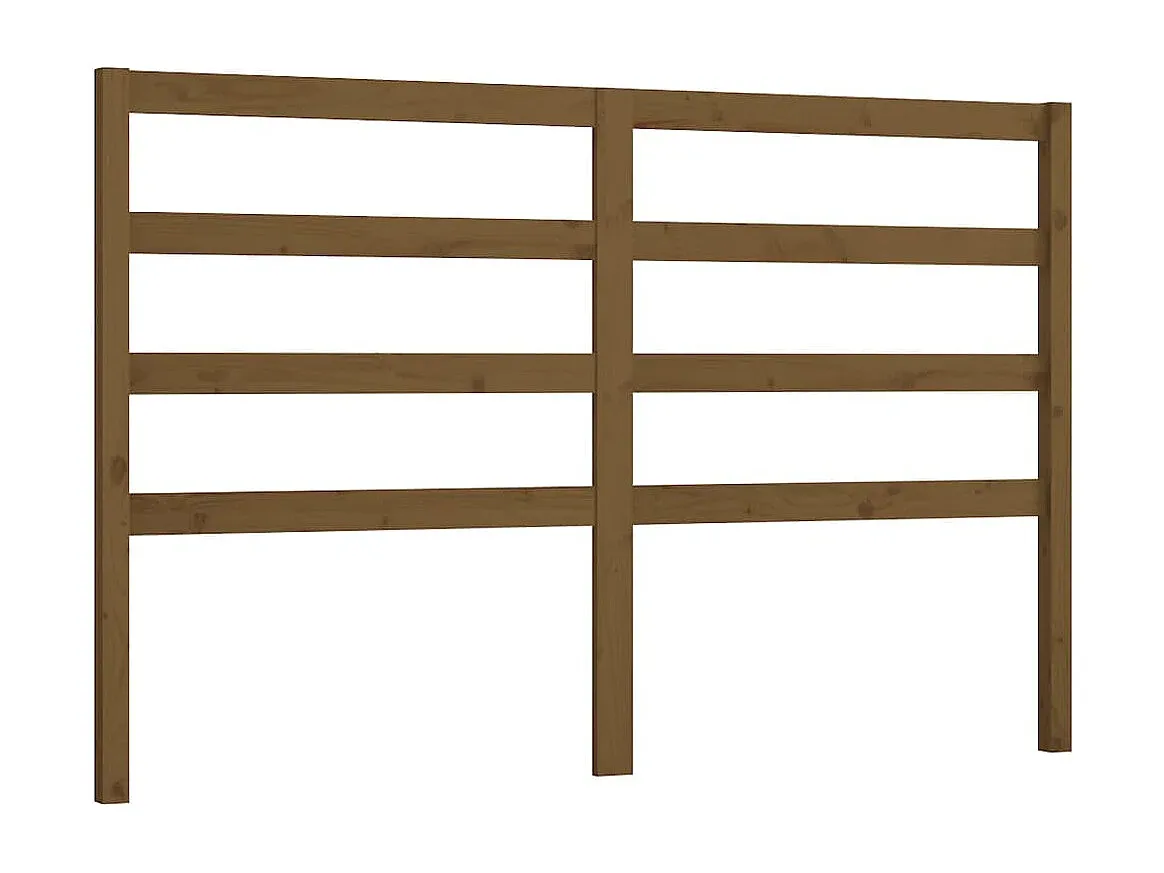 Holzkopfteil in Honigbraun für Doppelbett