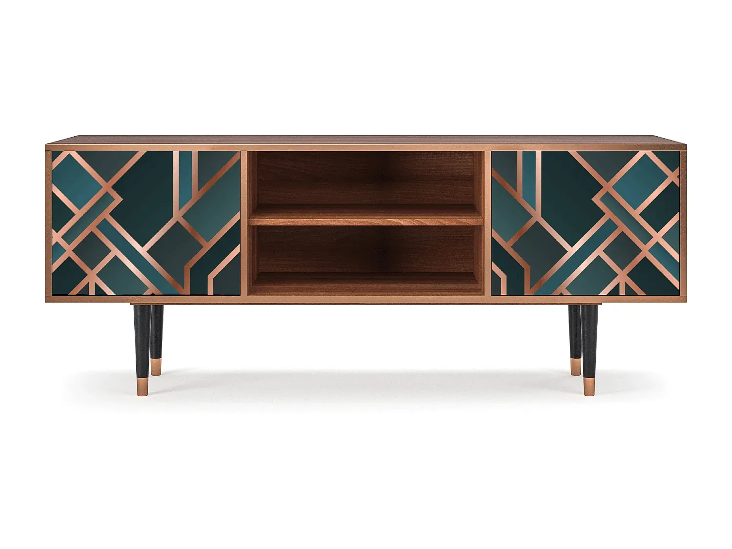 Fernsehtisch - Zeitloses Design in Walnuss