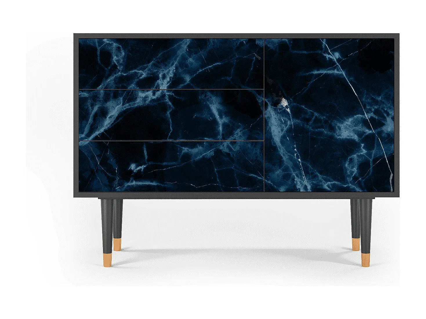 Modernes Sideboard mit Stauraum - 115 x 85 x 41 cm - Anthrazit