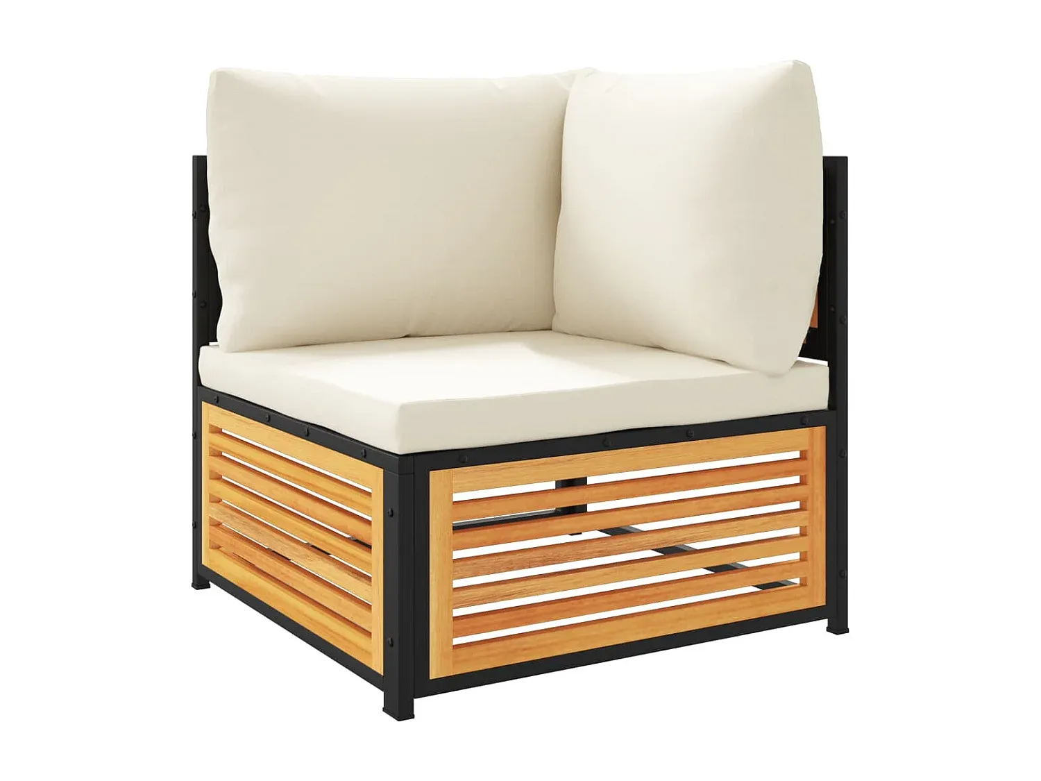 Modulares Gartensofa mit Kissen Akazienholz