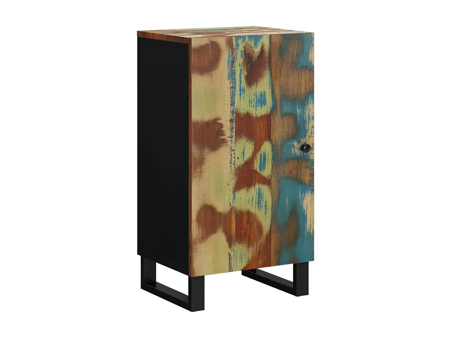 Kompakte Anrichte aus recyceltem Holz mit Tür