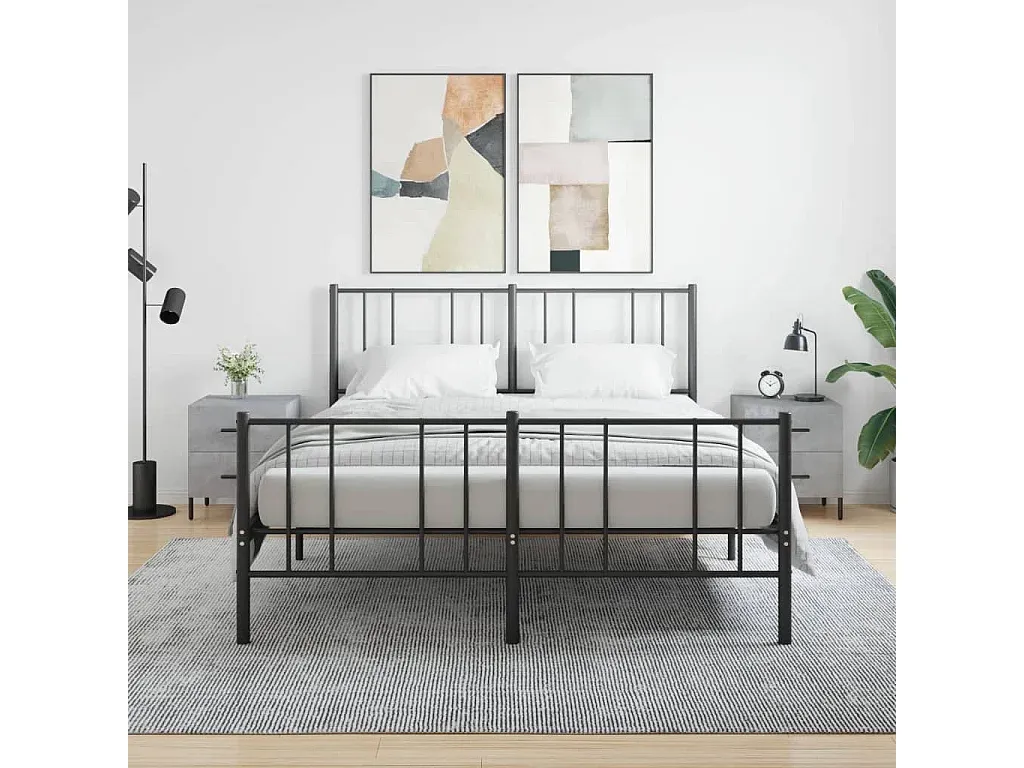 Set aus 2 Nachttischen in Betongrau, 40x35x47,5 cm