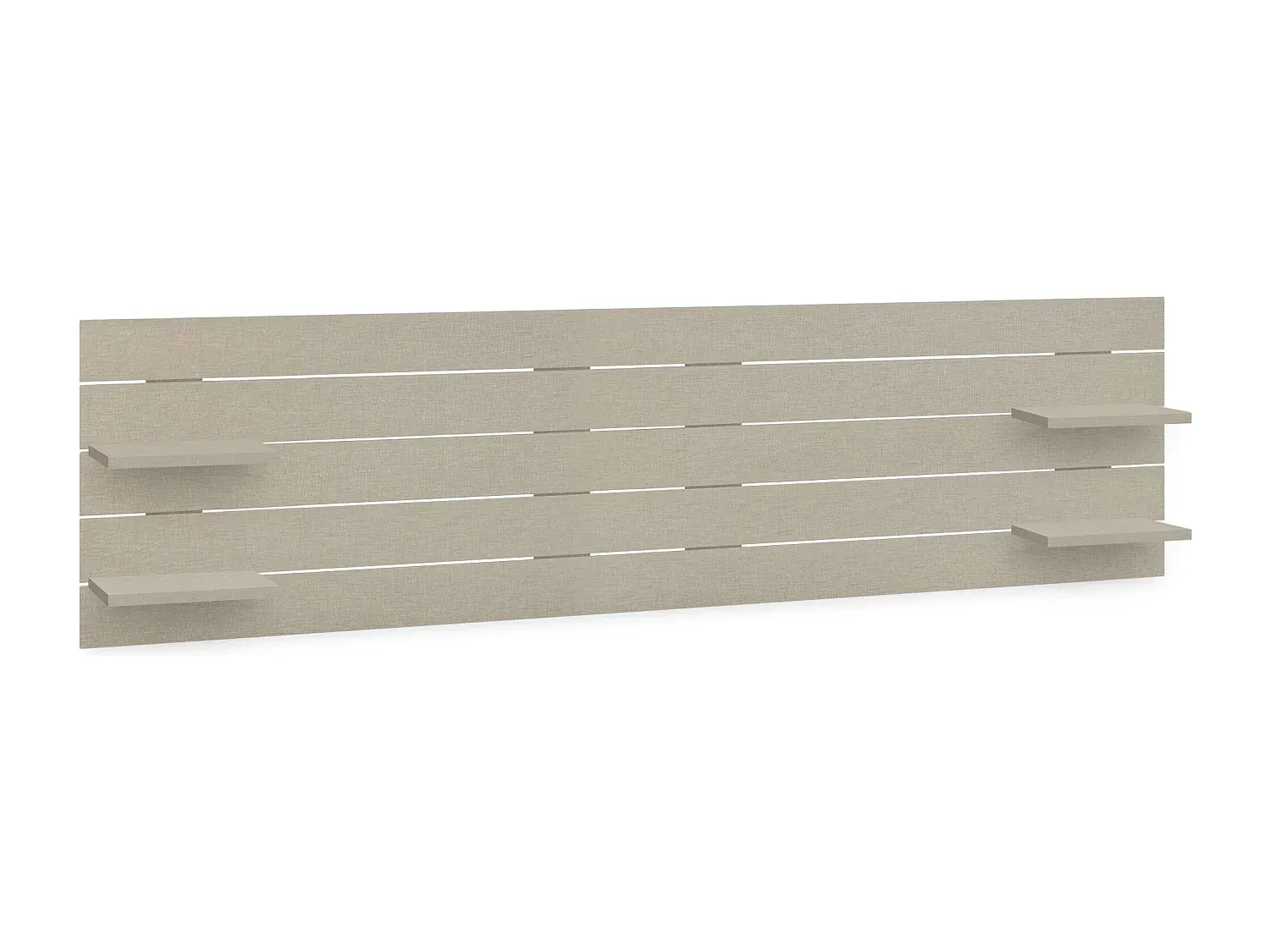 Kopfteil mit Regalen aus recyceltem Holz, Wandbehang im nordischen Vintage-Stil, horizontales Design