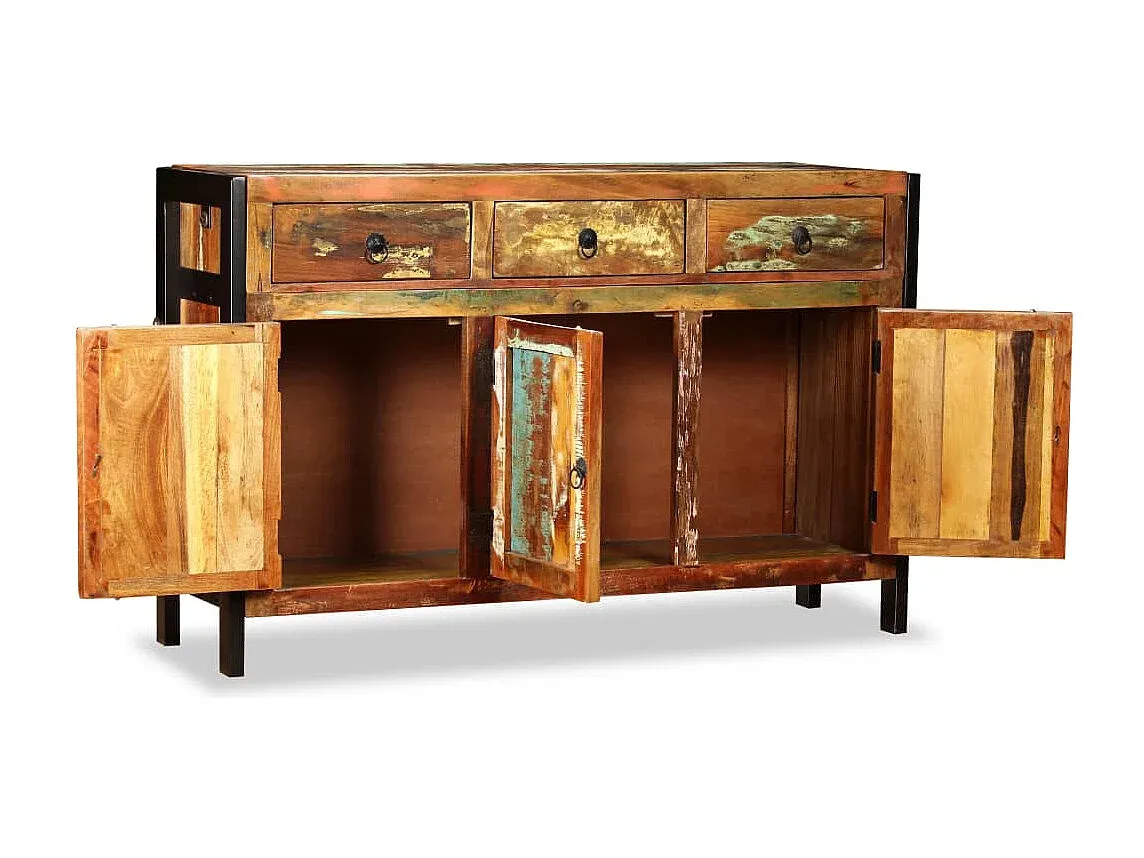 Mehrzweckschrank aus recyceltem Holz, 120 x 35 x 76 cm