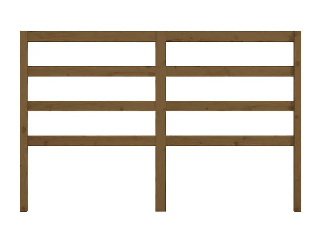 Holzkopfteil in Honigbraun für Doppelbett