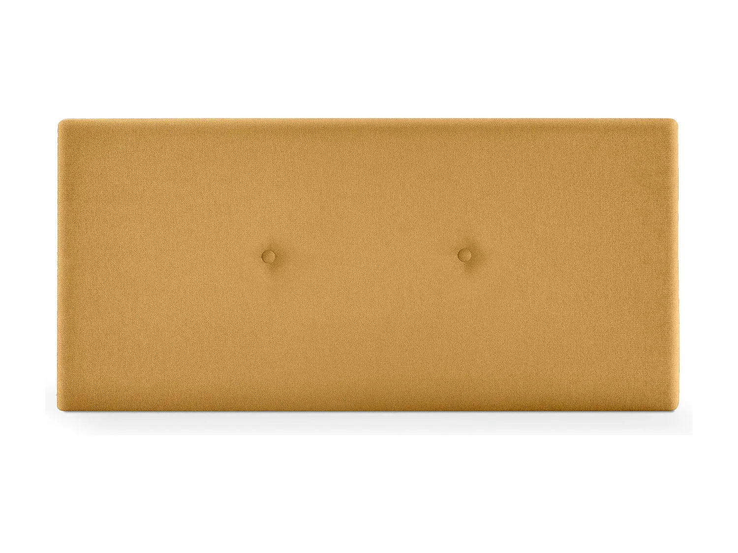 Stoff-Kopfteil glatt mit Knöpfen 110x50cm in Senfgelb