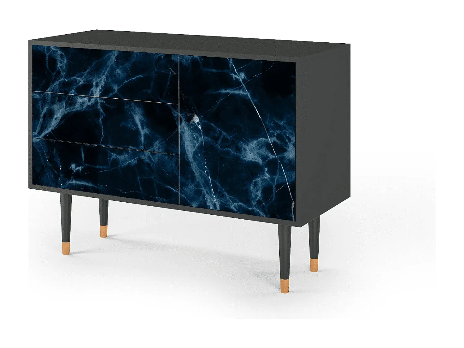 Modernes Sideboard mit Stauraum - 115 x 85 x 41 cm - Anthrazit