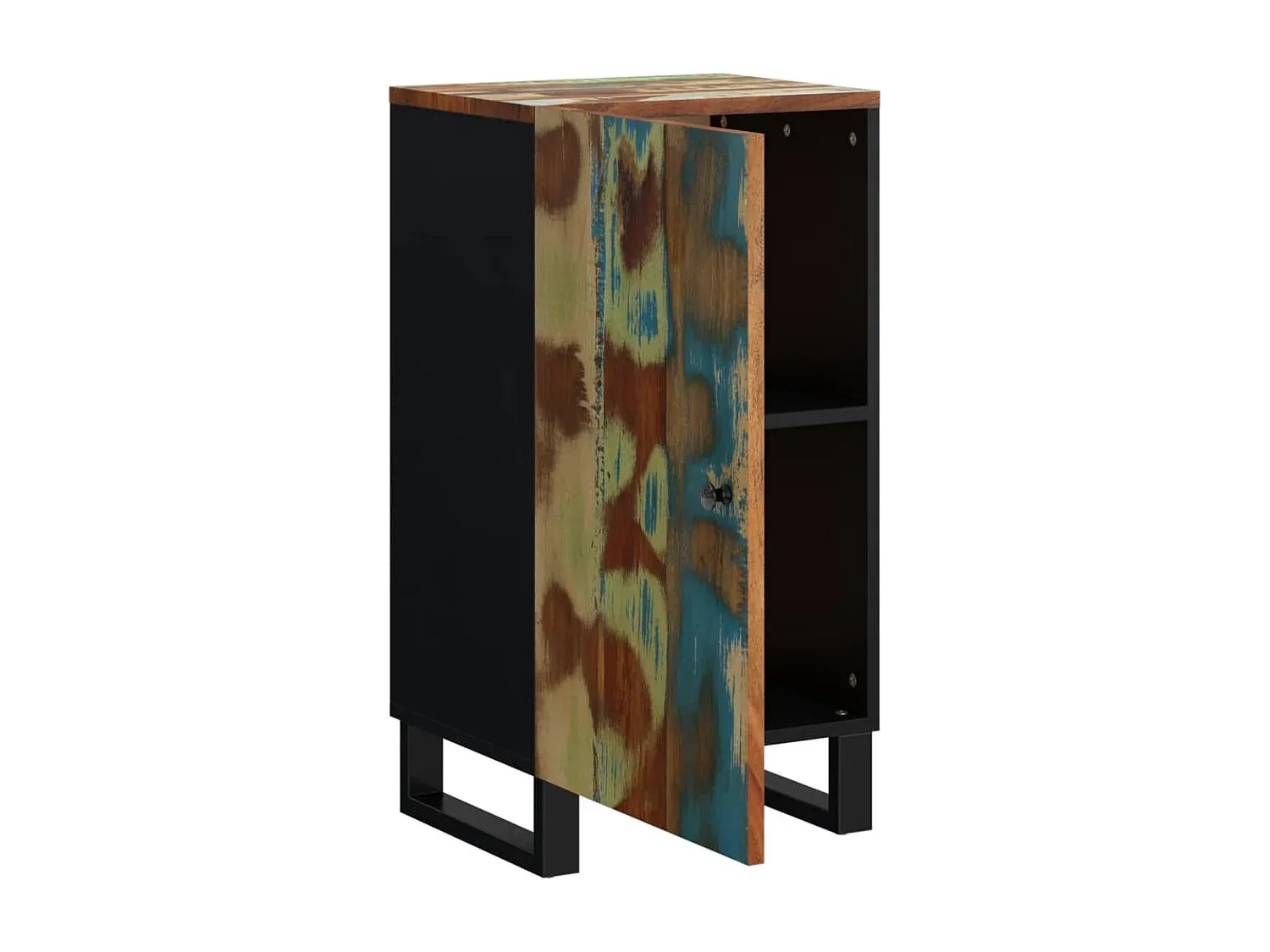 Kompakte Anrichte aus recyceltem Holz mit Tür