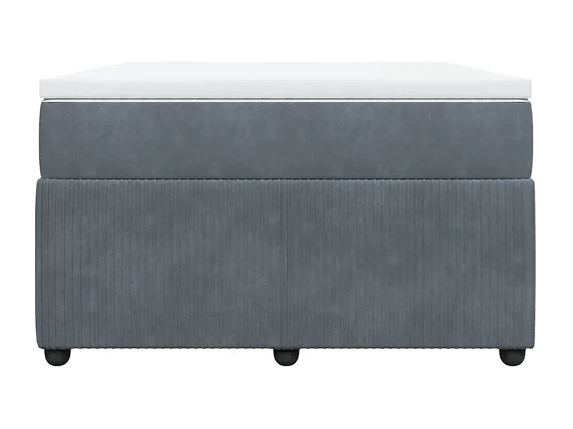 Komfortables Samt-Polsterbett in Dunkelgrau 120x190 cm