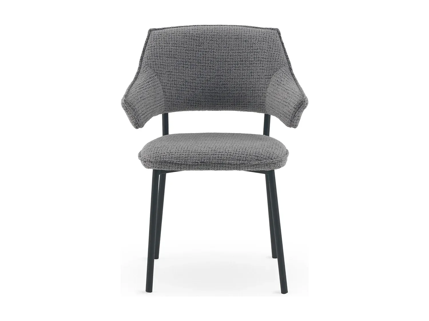 Komfortable Esszimmerstühle im 4er-Set, anthrazitgrau