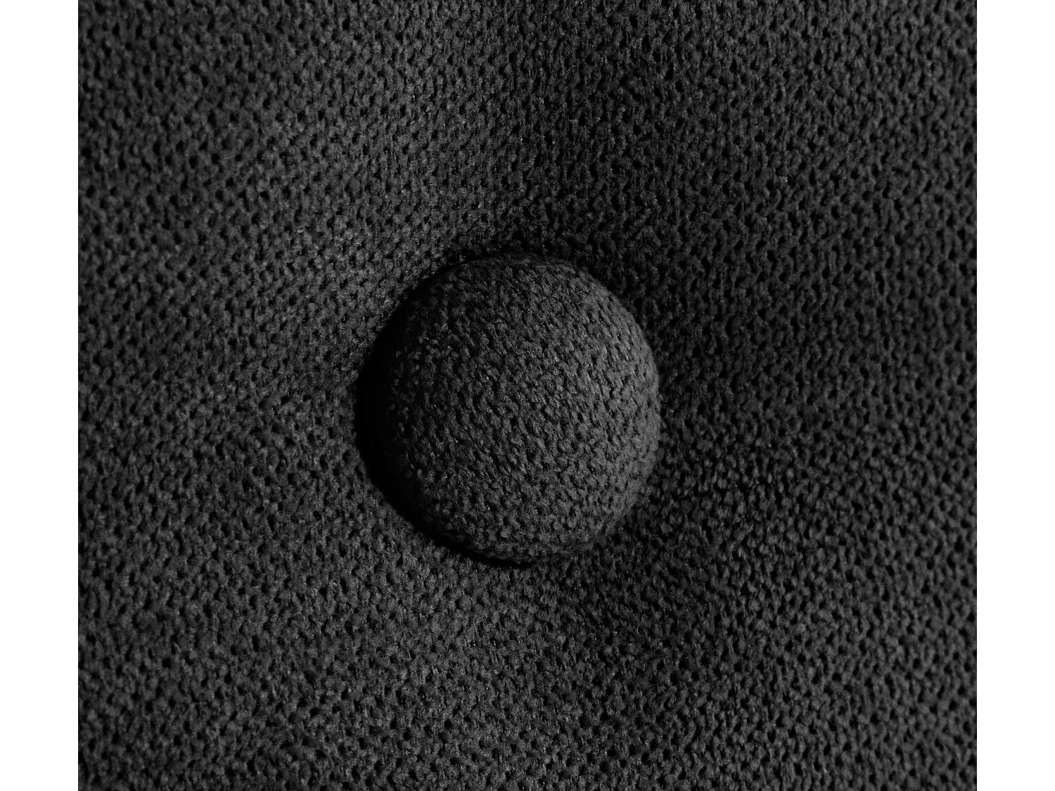 Glattes Stoffkopfteil mit Knöpfen, 110x50cm, Schwarz