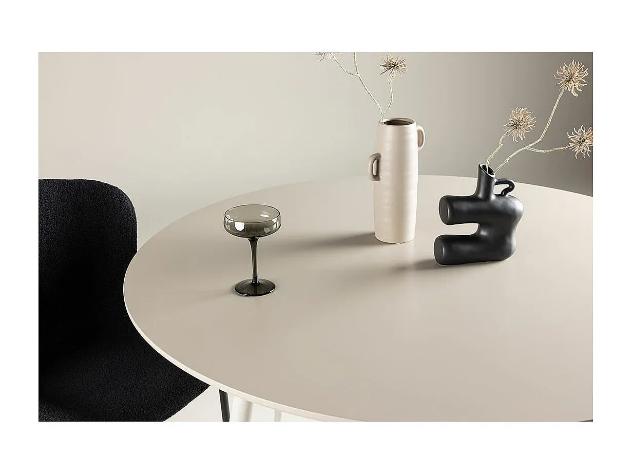 Runder Esstisch 120 cm Beige