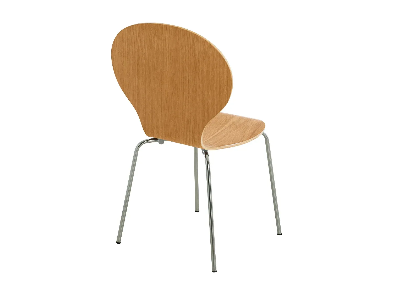 4er Set Konferenzstühle aus Holz in Eiche Natur