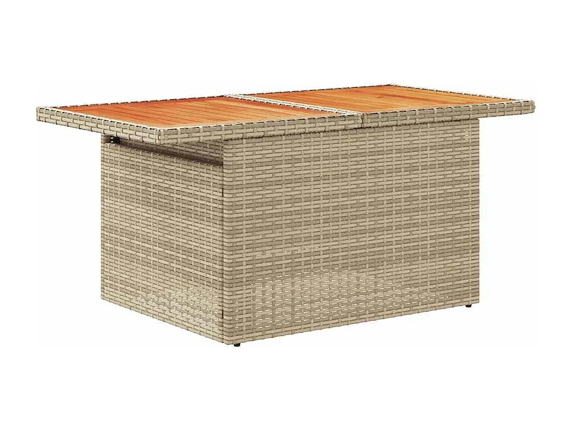 Garten-Sofagarnitur mit Kissen aus Poly Rattan Beige 11-teilig
