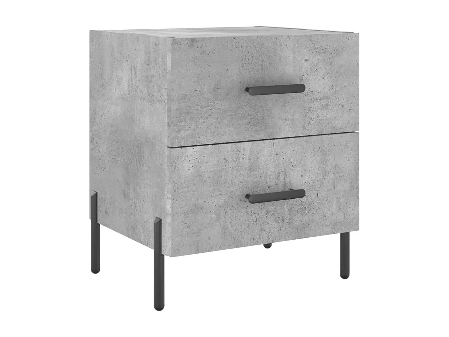 Set aus 2 Nachttischen in Betongrau, 40x35x47,5 cm
