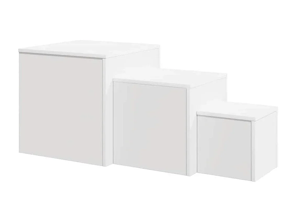 Moderne Beistelltische im 3er-Set aus Holz