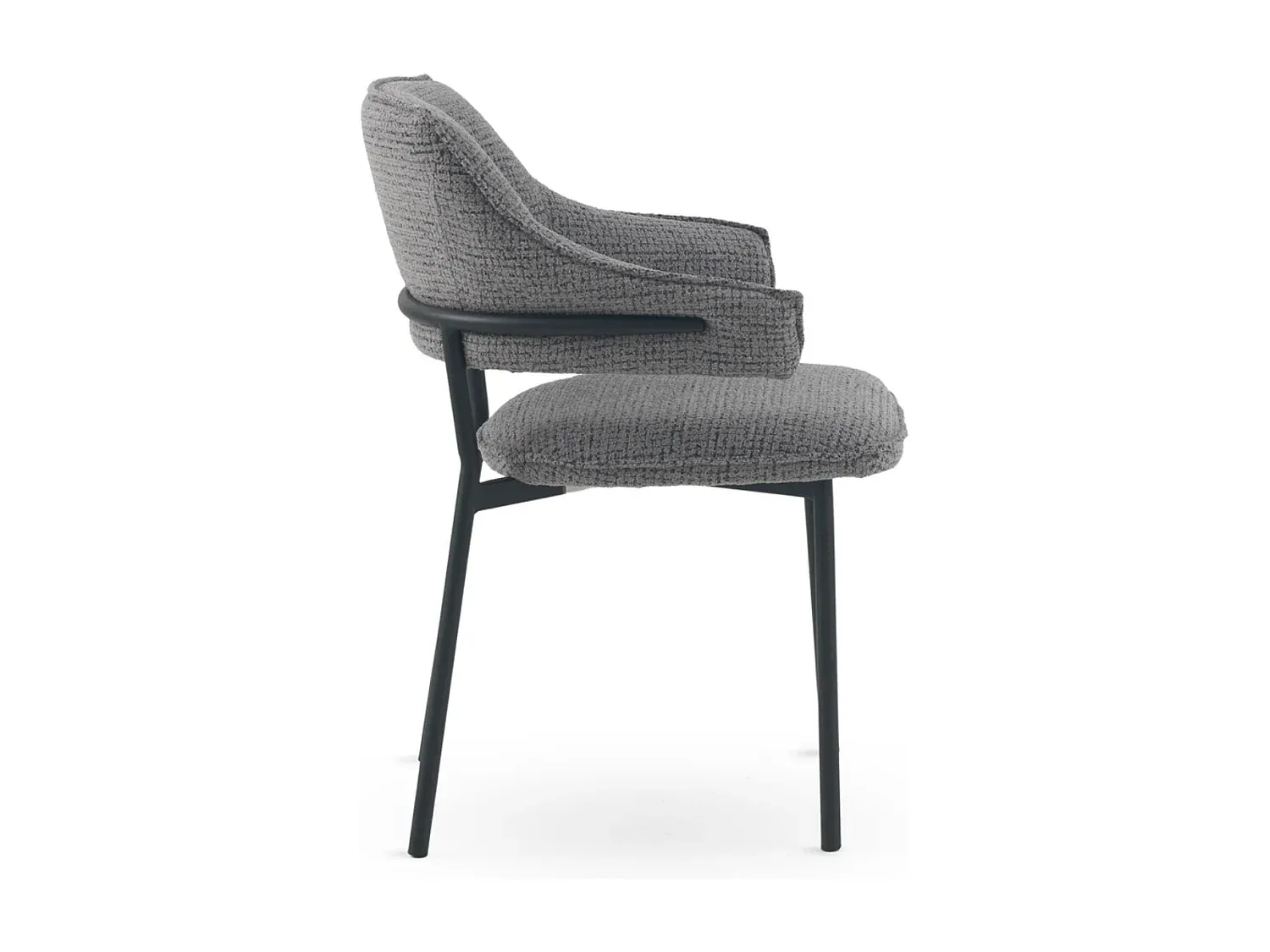 Komfortable Esszimmerstühle im 4er-Set, anthrazitgrau