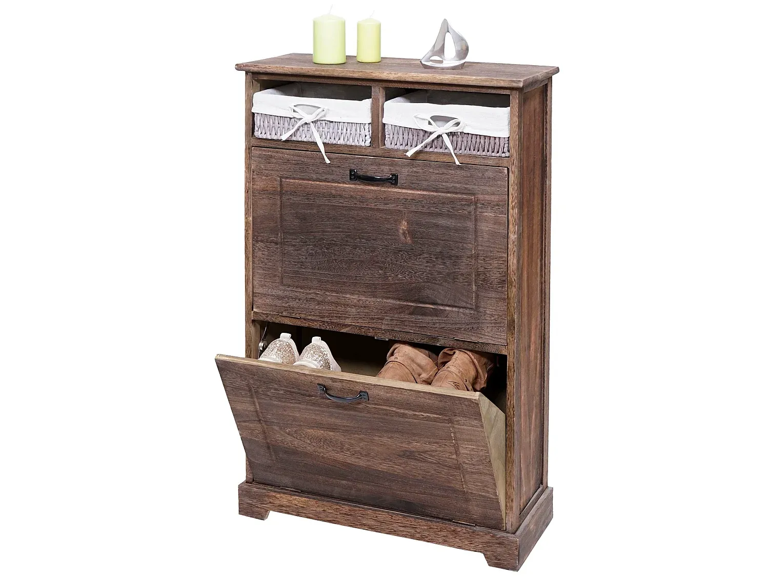 Moderner Schuhschrank aus Holz, Braun