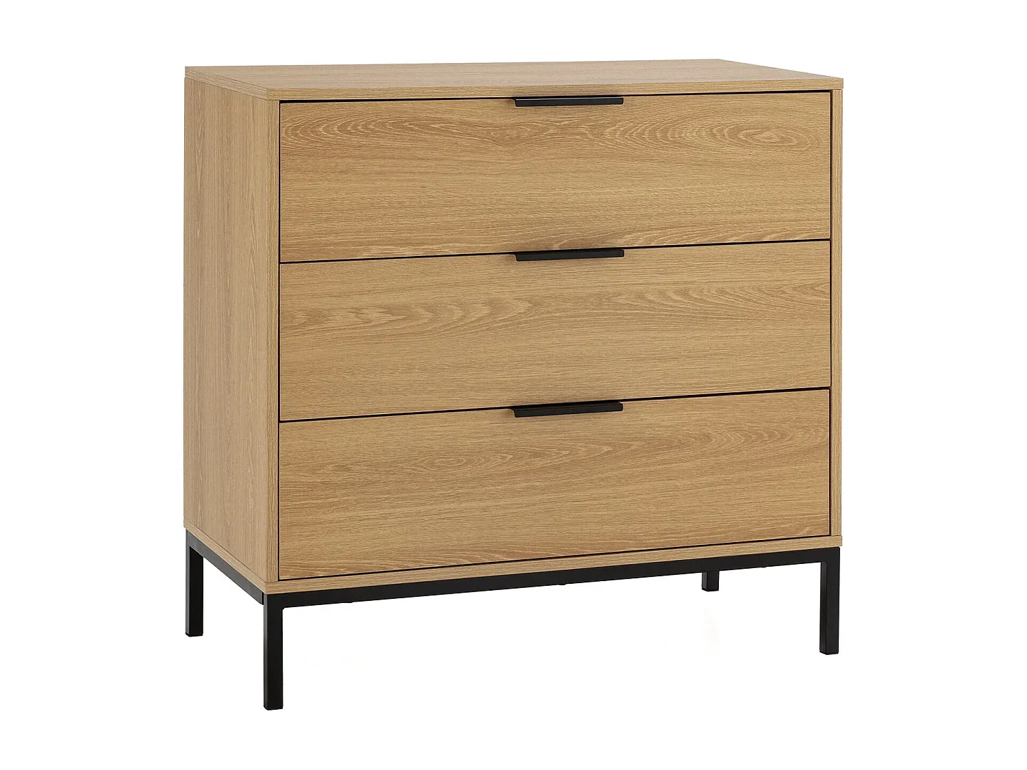Elegante Kommode mit 3 Schubladen in Eichenoptik