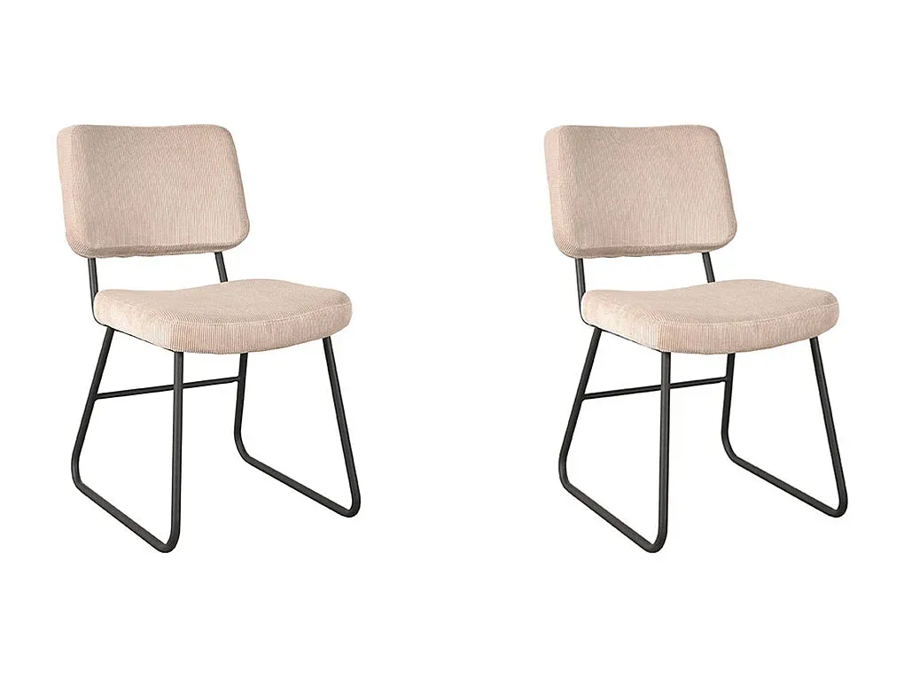 Modernes Esszimmerstuhl-Set aus Naturholz mit bequemen Polstern