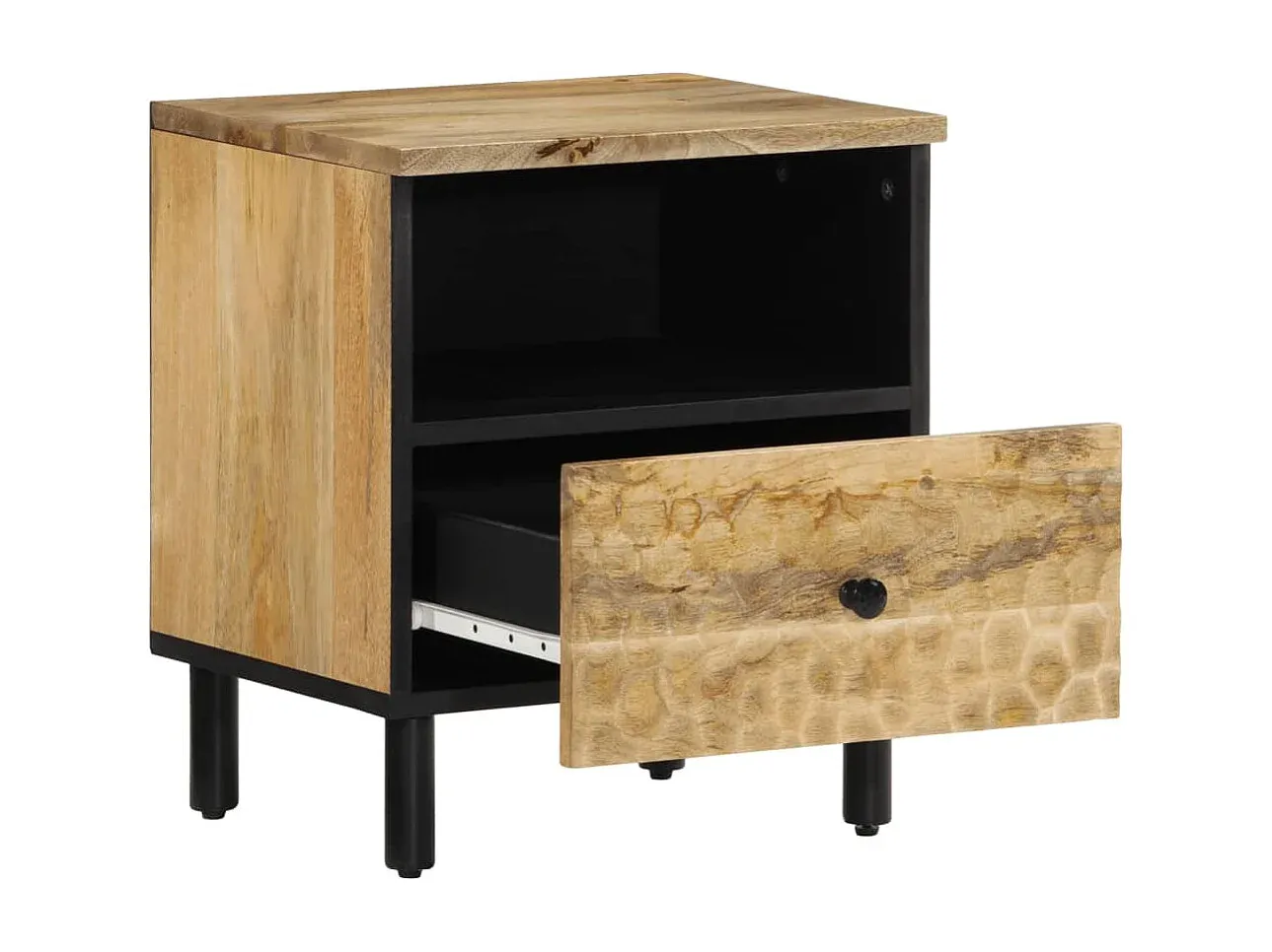 Moderner Nachttisch aus Mango Massivholz 40x33x46 cm