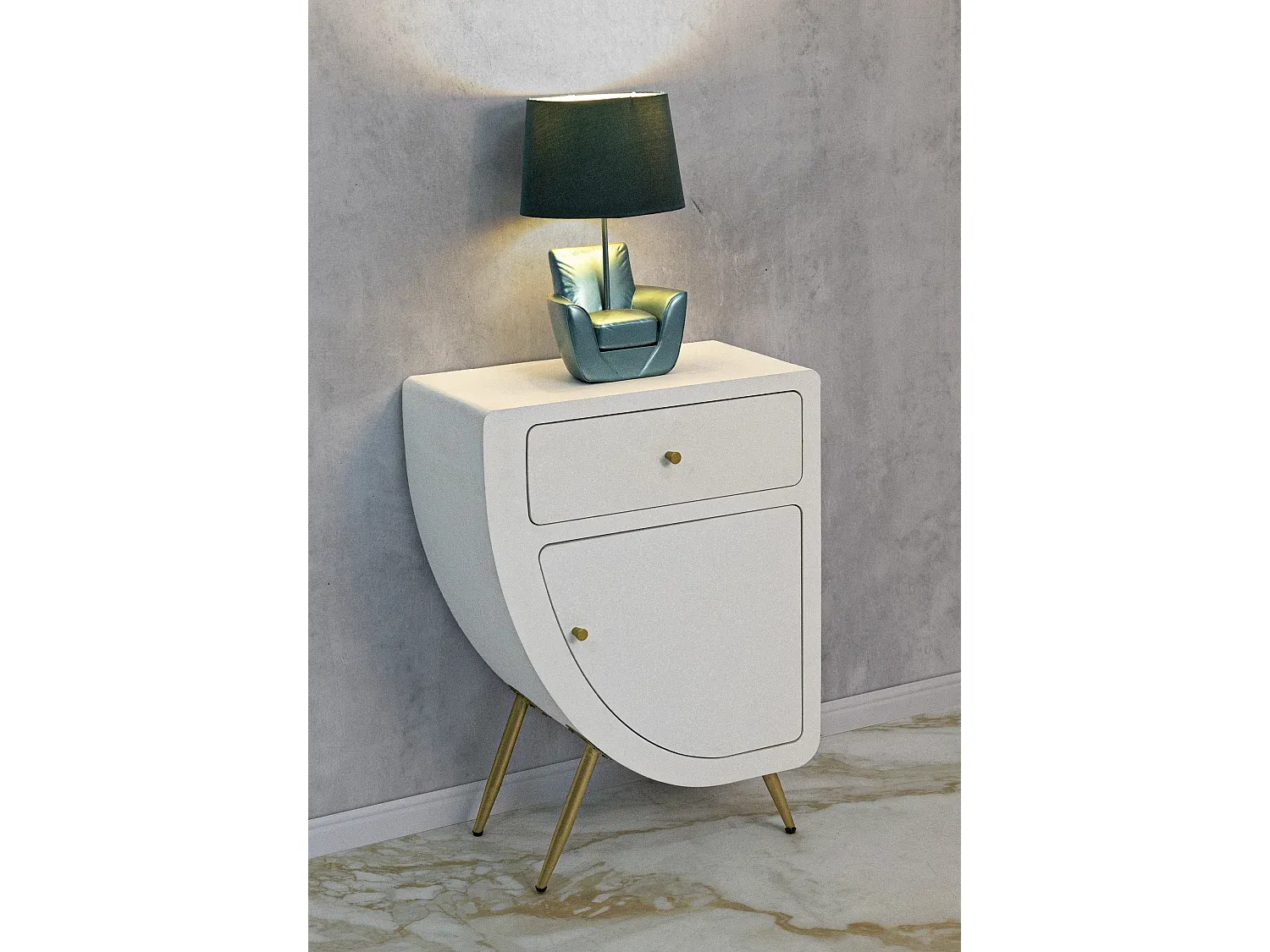 Moderner hoher Nachttisch mit Stauraum 60x32x79 cm