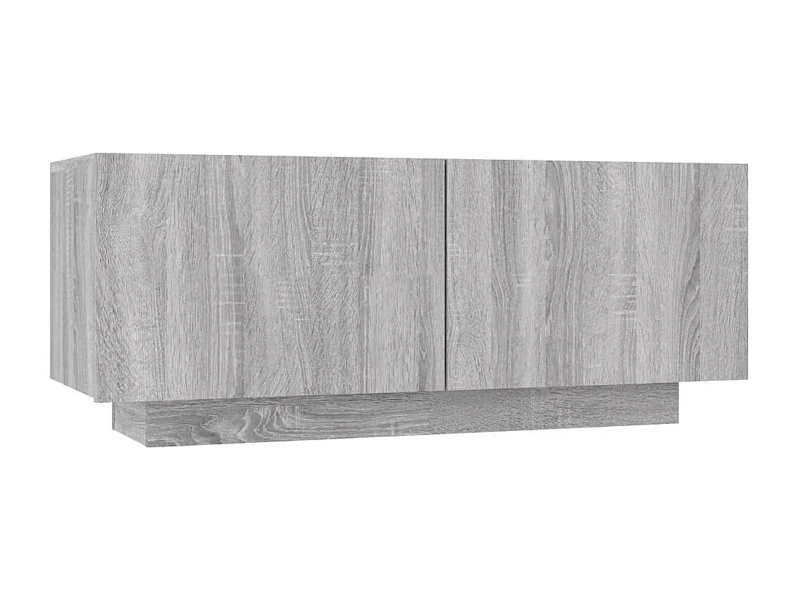 Moderner TV-Schrank aus Holzwerkstoff, Grau Sonoma, 100x35x40 cm
