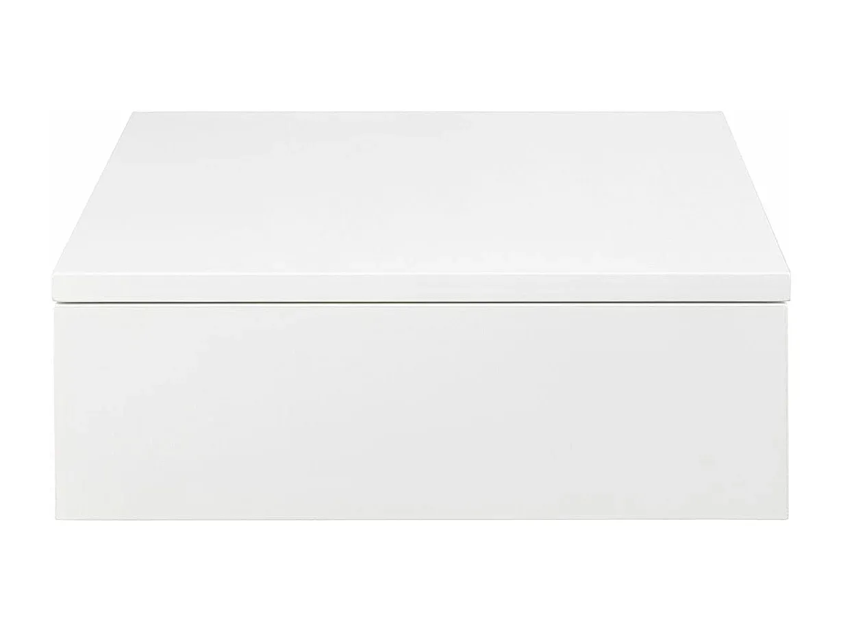 Wandhängender Nachttisch mit Schublade in Weiß