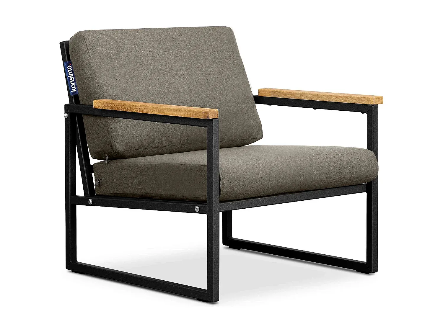 Moderner Gartensessel in Schwarz